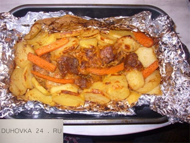 Рецепт картошки с фаршем в духовке